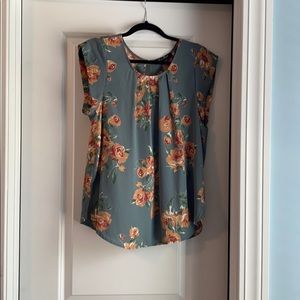 Cap sleeve blouse